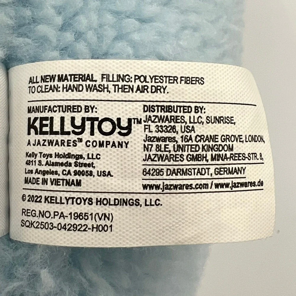 Squishmallows Plush Fuzz-A-Mallows Shark 12in Blue Very Good 1pc Sherpa 2022
